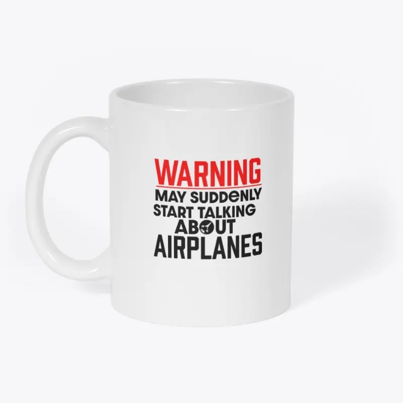 airplane warning mug